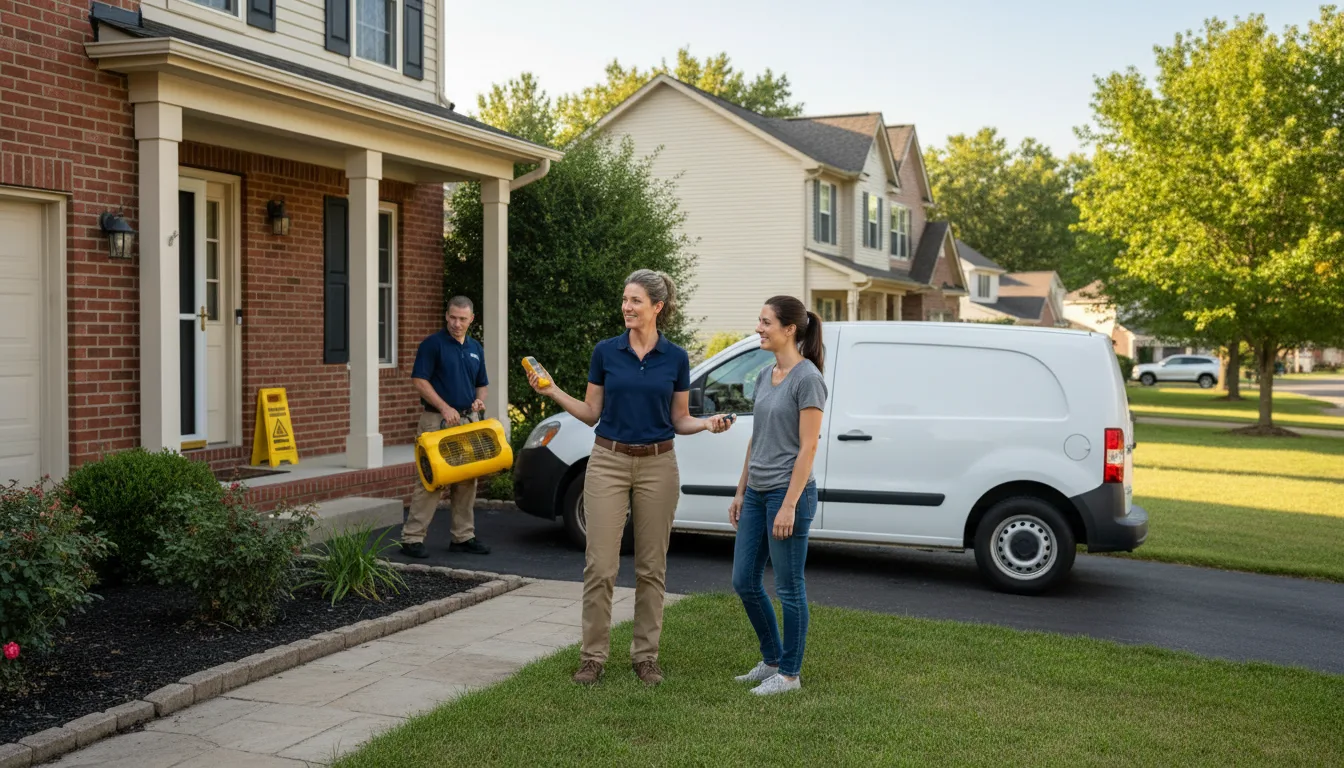 Residential water damage restoration in Given, WV